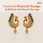 Peacock Design Gold-Finish Anti-Tarnish Earrings – Traditional Temple Style