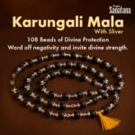 Karungali Mala – 54 Beads - With Silver Capping