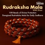 Rudraksha Mala – 108 Beads - 8mm - With Silver Capping