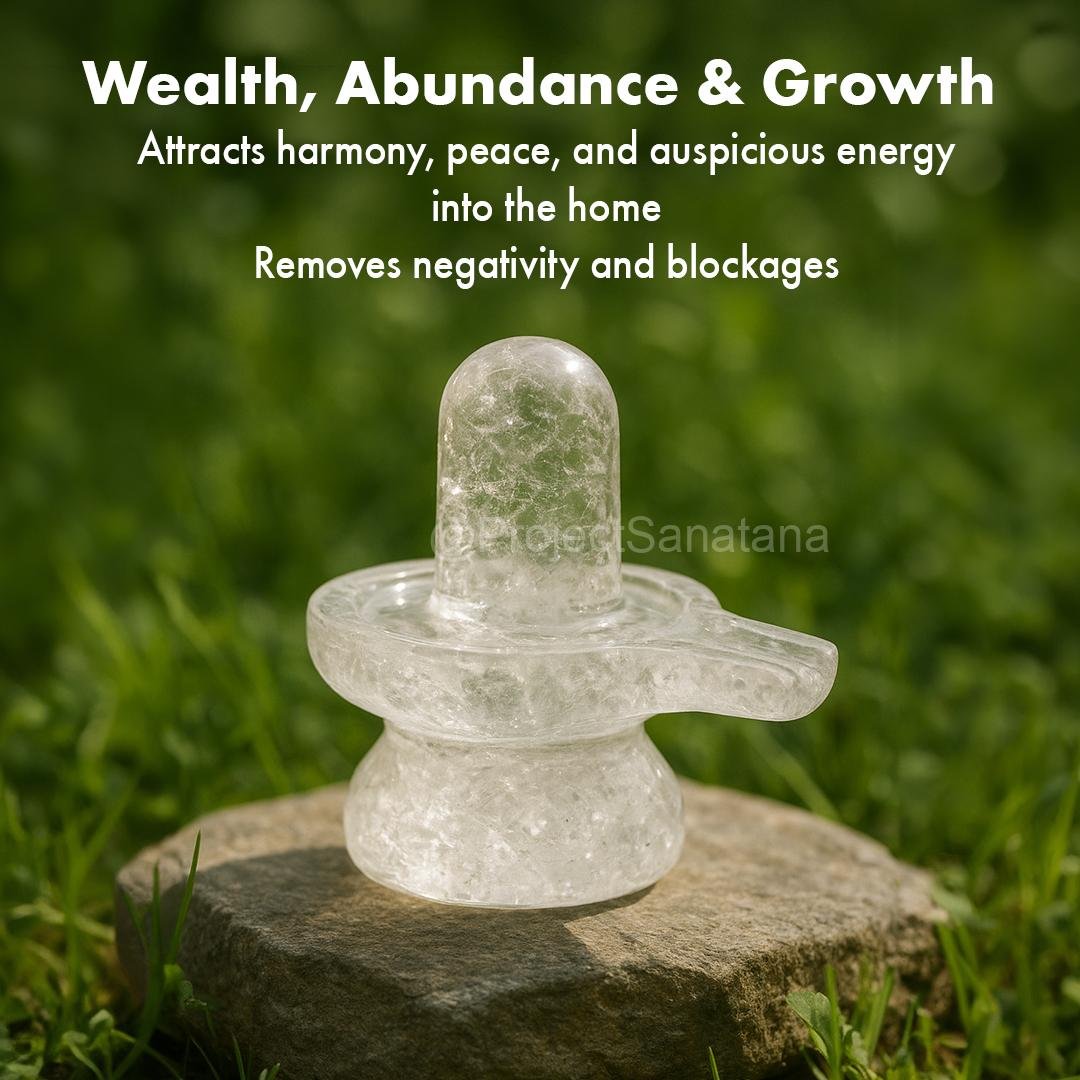 Sphatik Shiva Lingam– Natural Quartz Hand-Carved, Energized | For Health, Clarity, Purity & Spiritual Growth 330g - 3" - Image 5