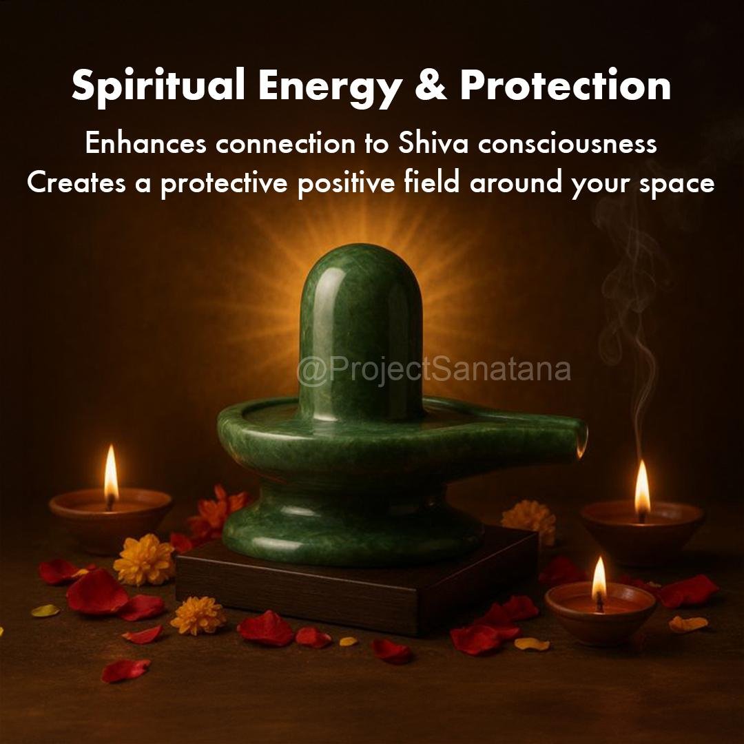 Green Jade Shiva Lingam – Natural Jade Shivling for Healing & Energy 220g -2.2" - Image 2