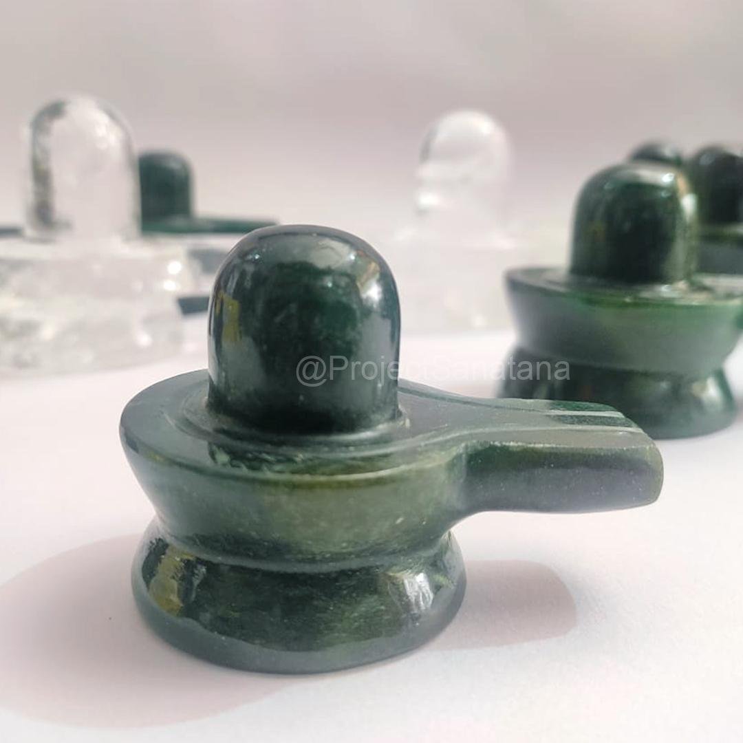 Green Jade Shiva Lingam – Natural Jade Shivling for Healing & Energy 240g - 2.2" - Image 7