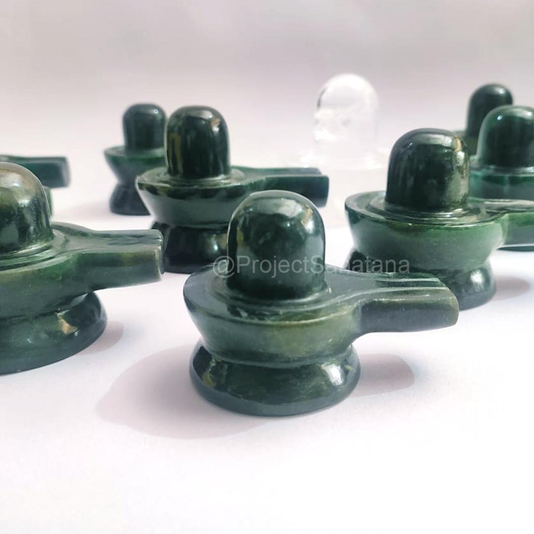 Green Jade Shiva Lingam – Natural Jade Shivling for Healing & Energy 240g - 2.2" - Image 11