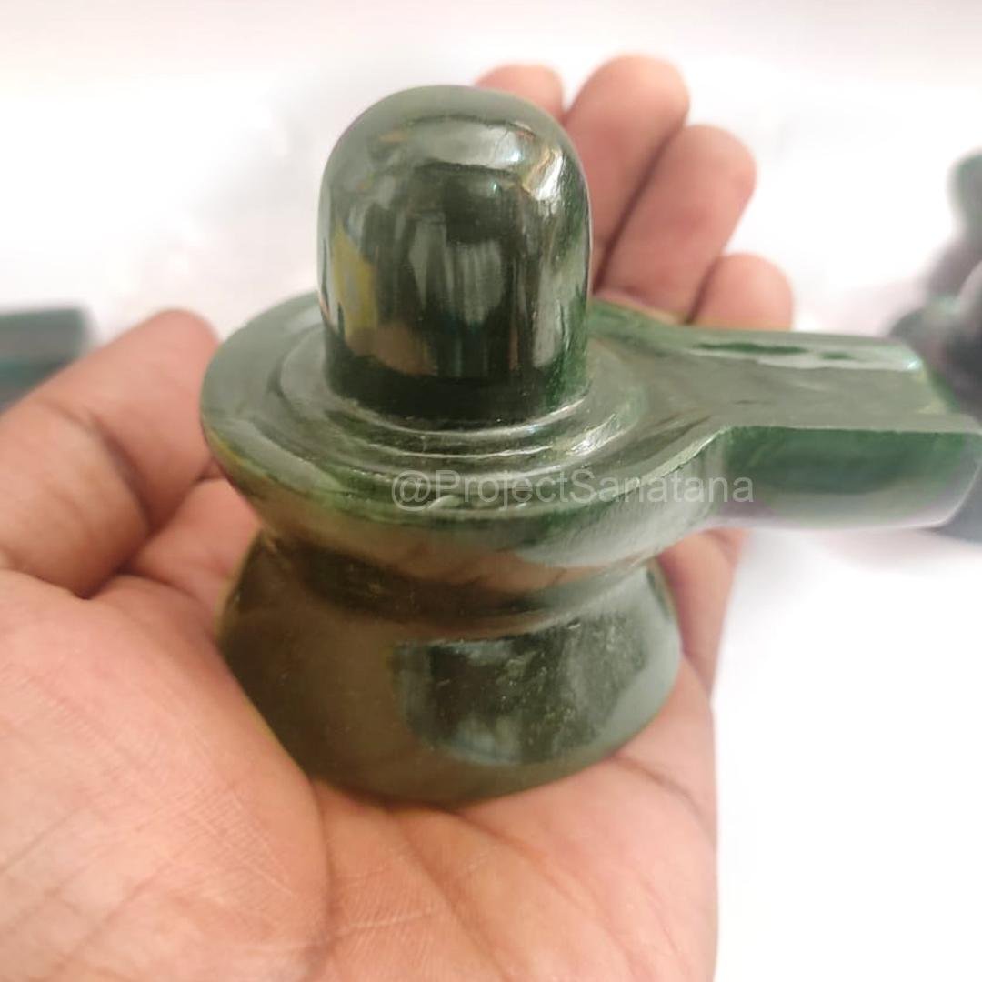 Green Jade Shiva Lingam – Natural Jade Shivling for Healing & Energy 240g - 2.2" - Image 13