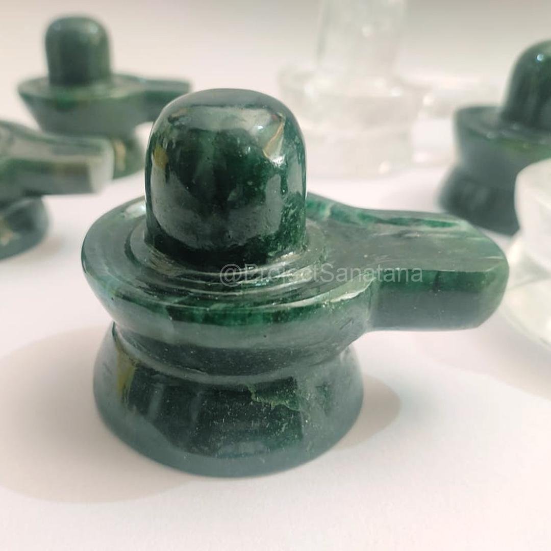 Green Jade Shiva Lingam – Natural Jade Shivling for Healing & Energy 130g -1.5" - Image 10