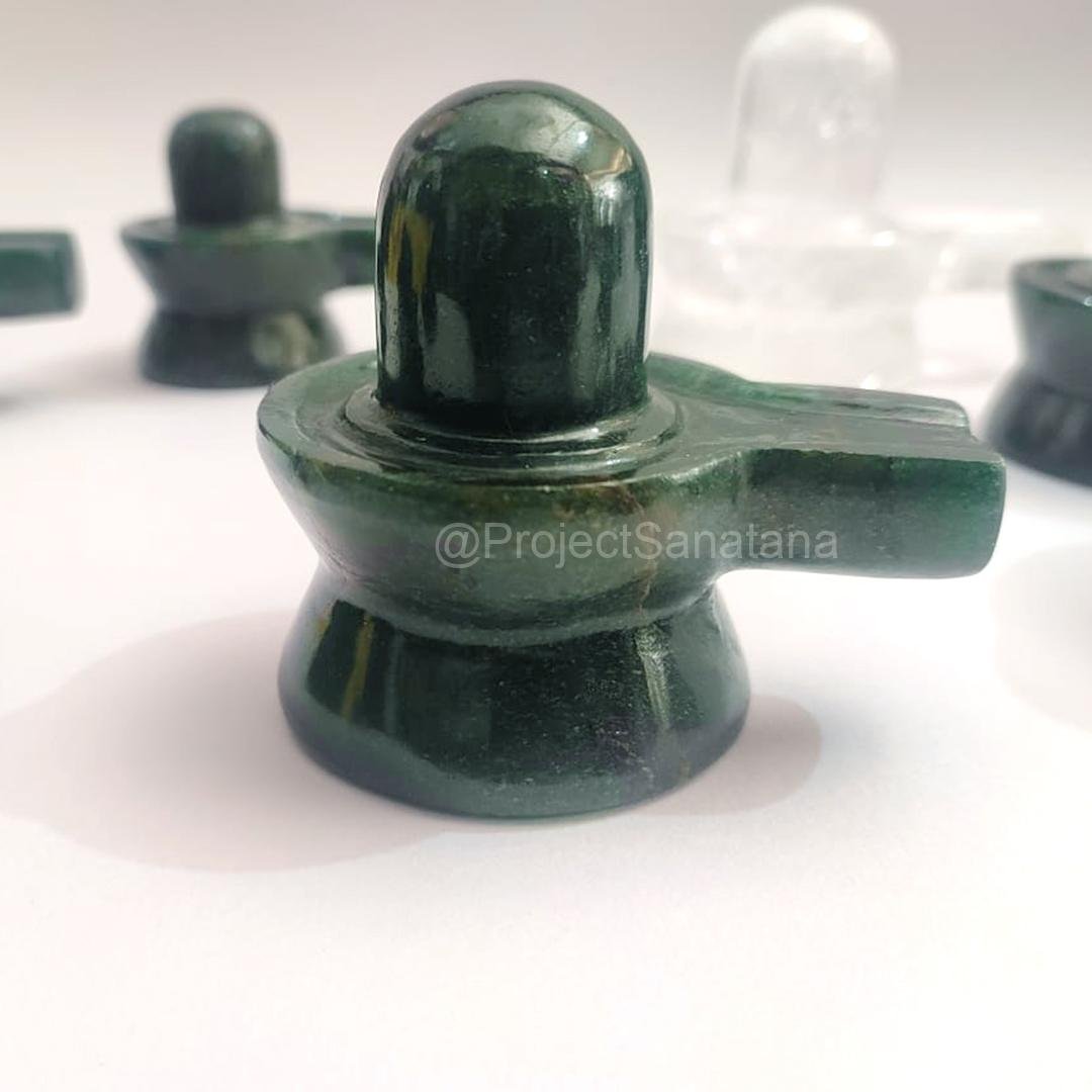 Green Jade Shiva Lingam – Natural Jade Shivling for Healing & Energy 130g -1.5" - Image 9