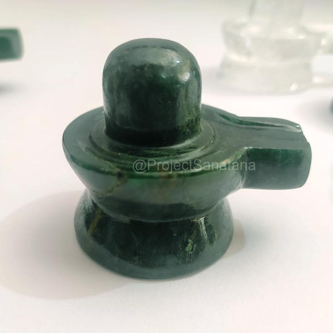 Green Jade Shiva Lingam – Natural Jade Shivling for Healing & Energy 240g - 2.2" - Image 9
