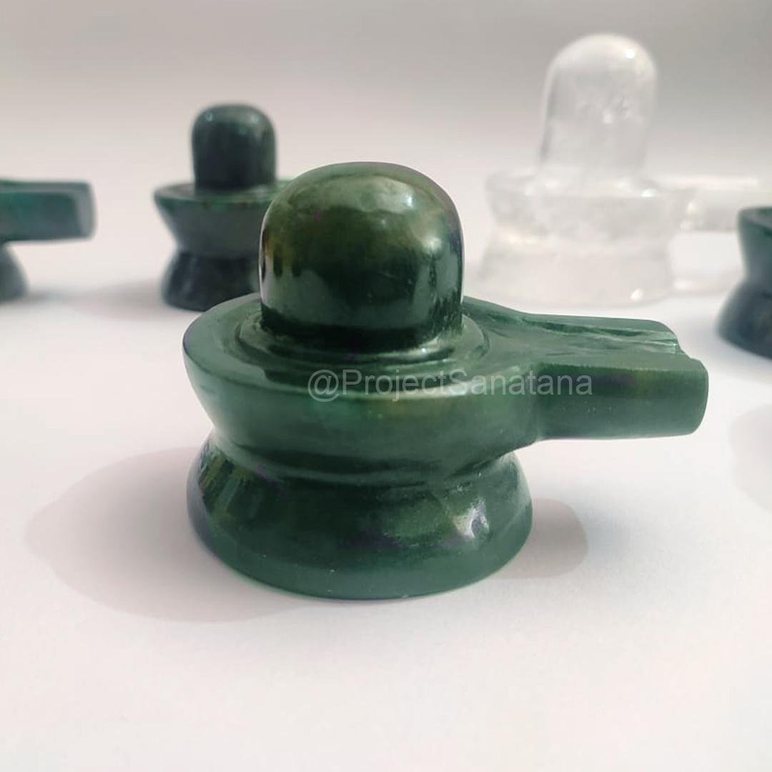 Green Jade Shiva Lingam – Natural Jade Shivling for Healing & Energy 240g - 2.2" - Image 10