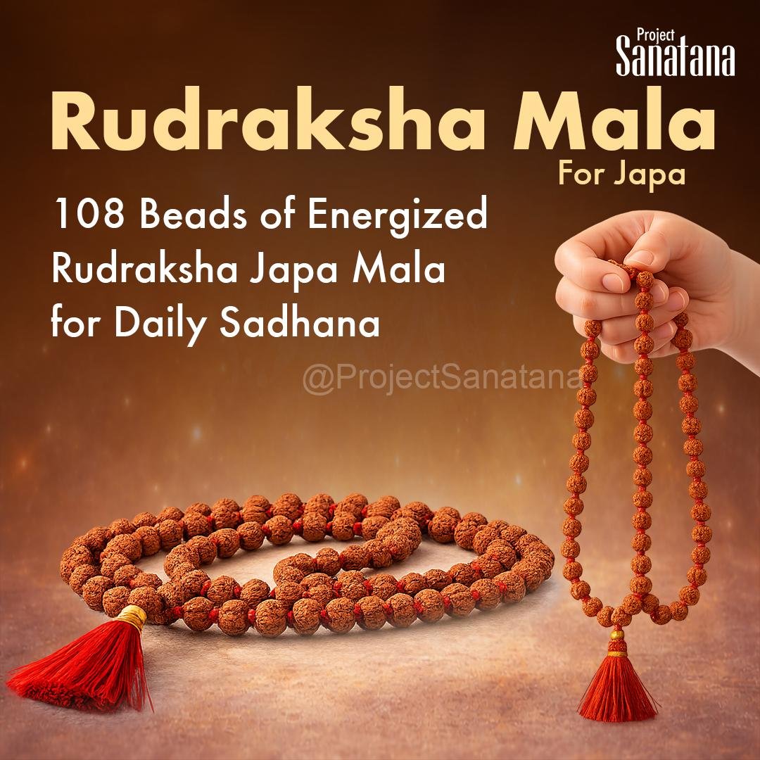 Rudraksha Mala – 108 Beads - 8mm Rudraksha Japa Mala