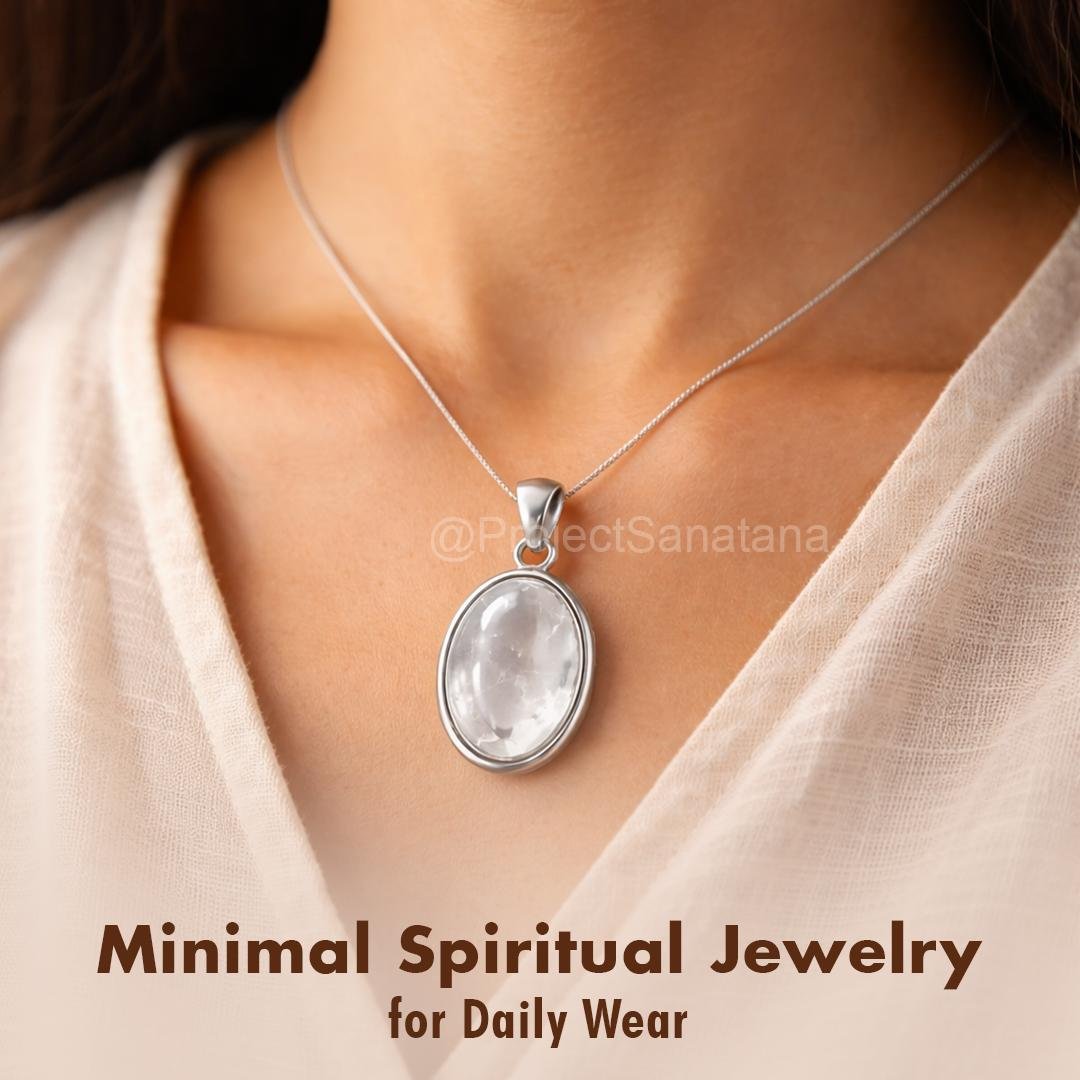 Natural Quartz Pendant in 925 Pure Silver - Image 5