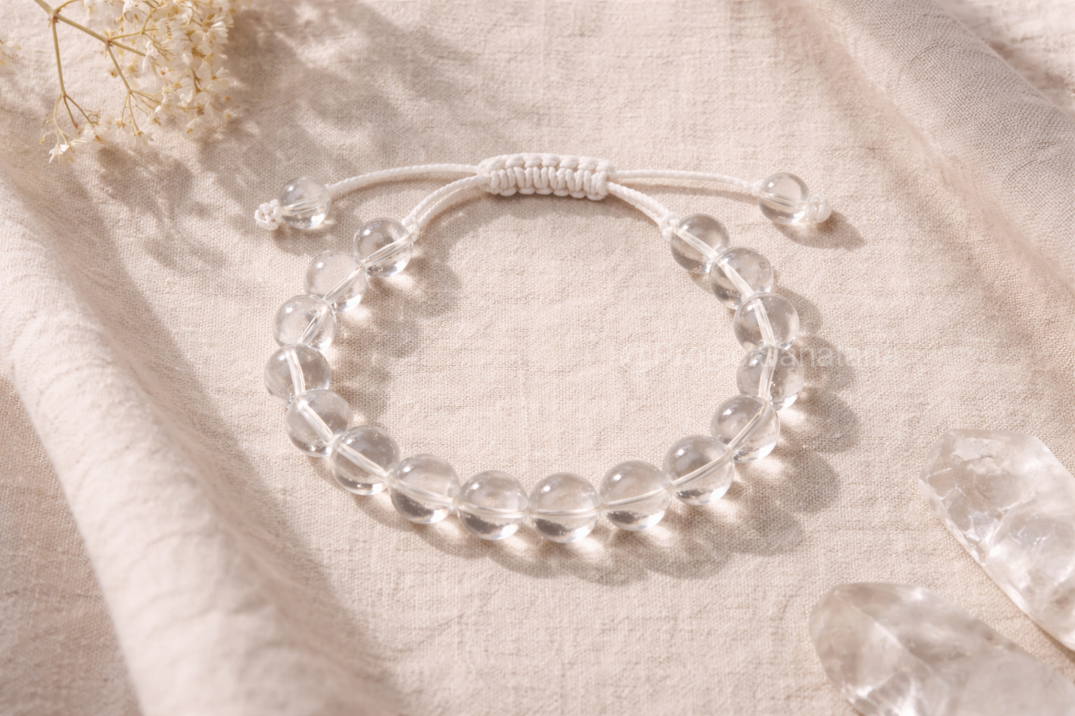 Clear Quartz Bracelet (Sphatika Bracelet) - Image 4