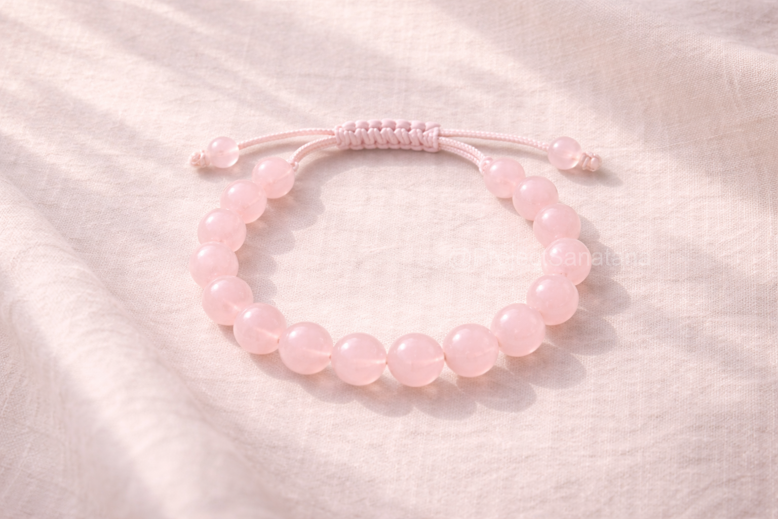 Natural Rose Quartz Bracelet, Symbol of Love & Emotional Harmony - Image 4