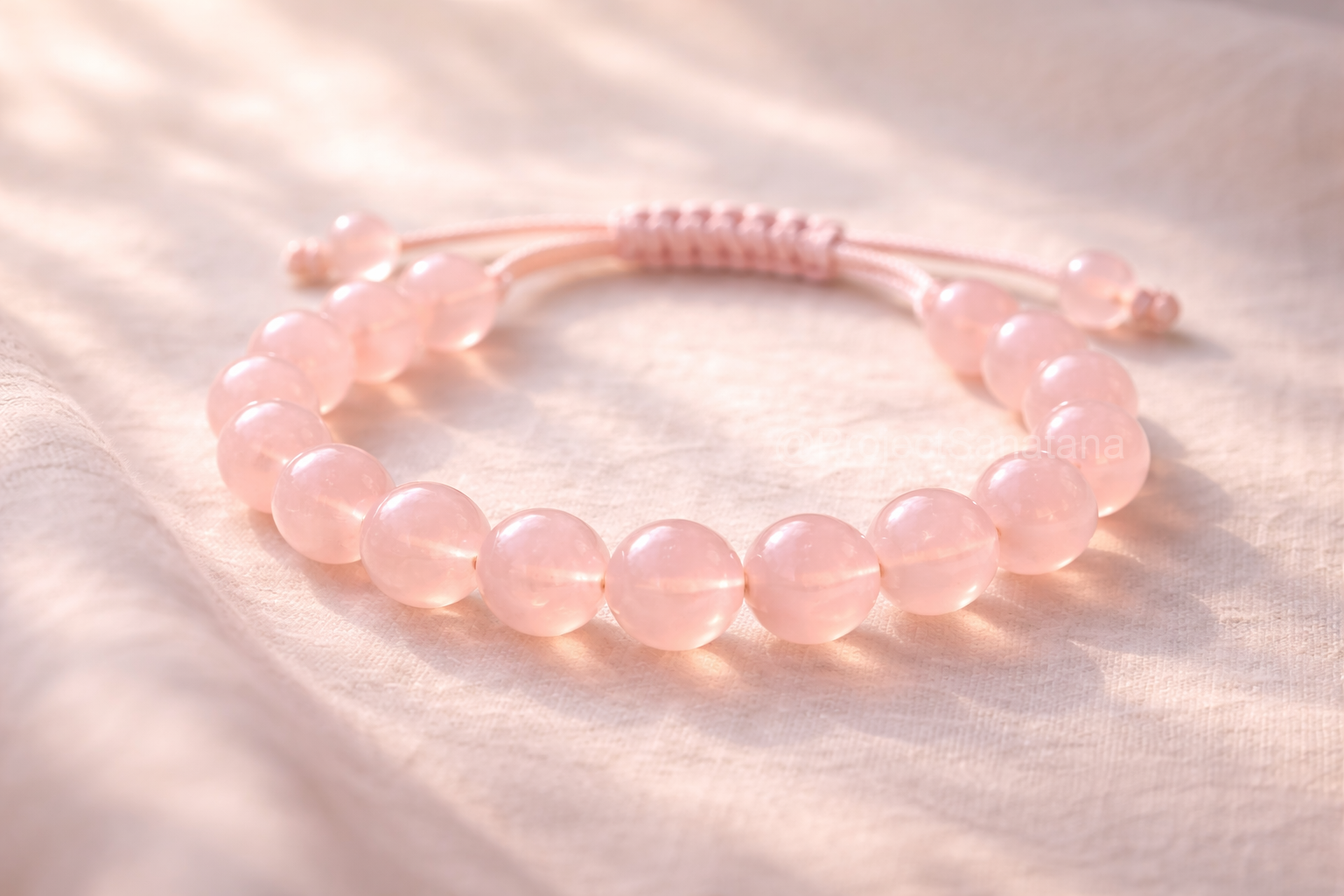 Natural Rose Quartz Bracelet, Symbol of Love & Emotional Harmony - Image 5