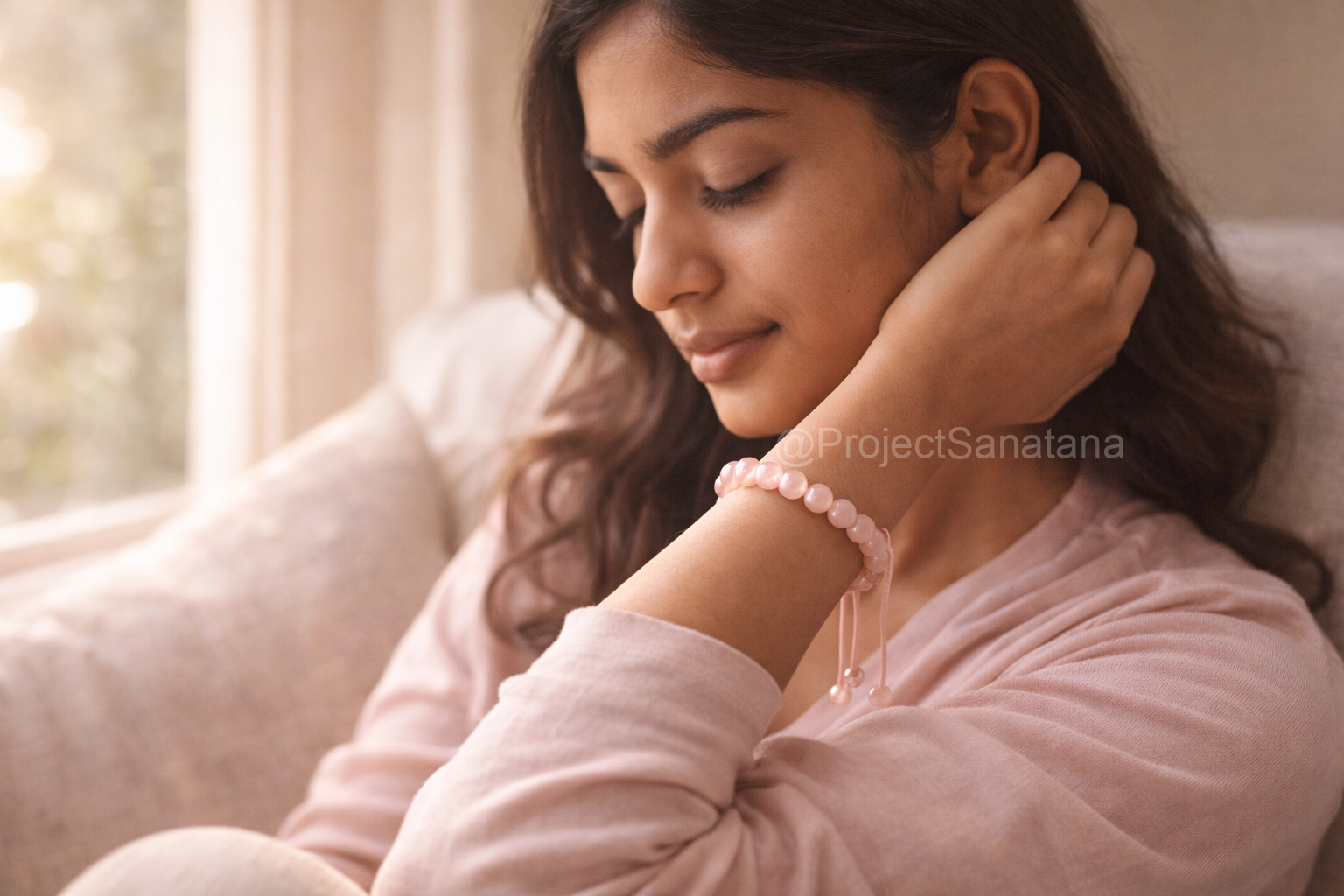 Natural Rose Quartz Bracelet, Symbol of Love & Emotional Harmony - Image 6