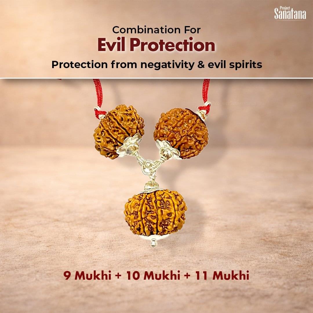 Evil Protection Rudraksha Kawach - Certified beads