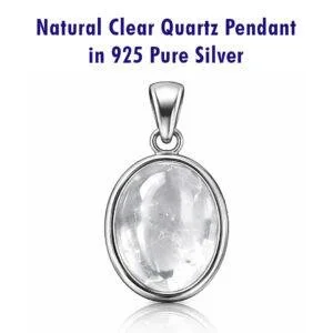 Natural Quartz Pendant in 925 Pure Silver – Buy Online India